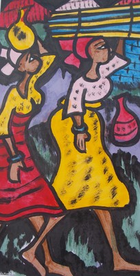 Product picture african women coming fom farm