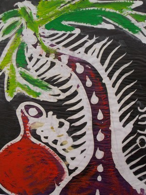 Product picture Palm tree,Keg of palm wine in the bush