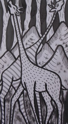 Product picture Black and white giraffe, animals